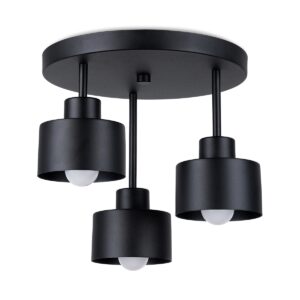 Plafonieră SAVAR 3 negru - imagine 1
