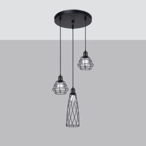Lampă suspendată SUBA 3P negru - imagine 2