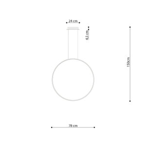 Lampă suspendată RIO 78 alb 3000K - imagine 7