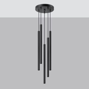 Lampă suspendată PASTELO 5P negru - imagine 2