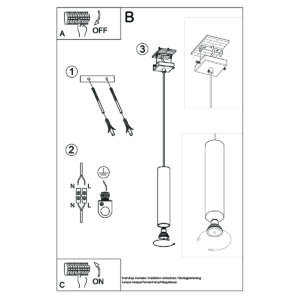 Lampă suspendată LAGOS 1 crom - imagine 6