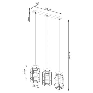 Lampă suspendată GOTTO 3L - imagine 5