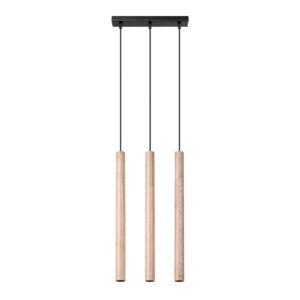 Lampă suspendată PASTELO 3L lemn