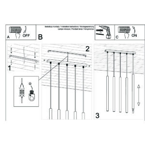 Lampă suspendată PASTELO 5L beton - imagine 6