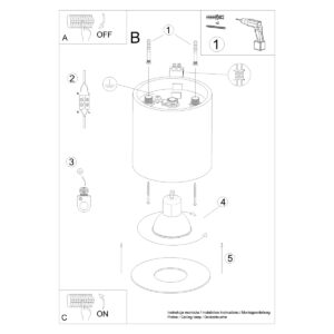 Plafonieră MIKA negru - imagine 6