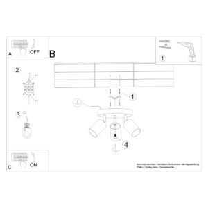 Plafonieră VERDO 3P alb - imagine 6