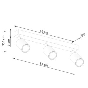 Plafonieră VERDO 3L negru - imagine 5