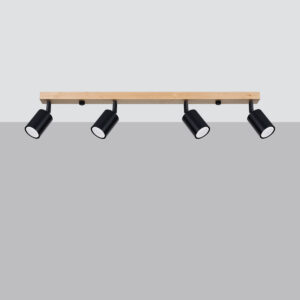 Plafonieră VERDO 4 negru - imagine 2