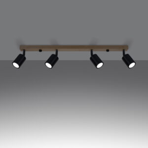 Plafonieră VERDO 4 negru - imagine 3