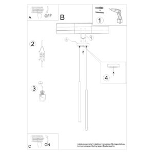Lampă suspendată PASTELO 2 alb - imagine 6