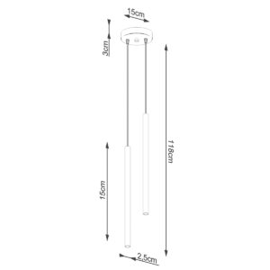 Lampă suspendată PASTELO 2 aur - imagine 5