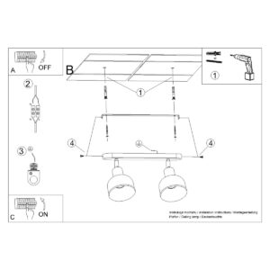 Plafonieră ELBA 2 alb - imagine 11