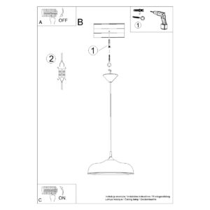 Lampă suspendată GINA negru - imagine 11