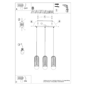 Lampă suspendată BRINA 3L alb - imagine 11