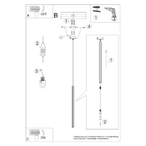 Lampă suspendată ARCHE 1 aur - imagine 11
