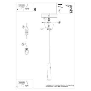 Lampă suspendată ELECTRA beton - imagine 11