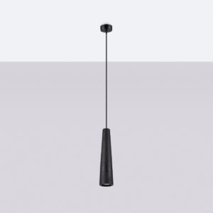 Lampă suspendată ELECTRA negru beton - imagine 2