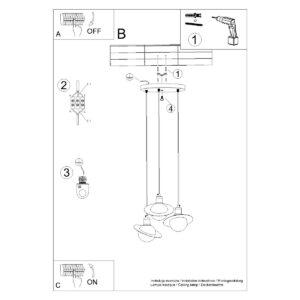 Lampă suspendată HYPERION 1 alb - imagine 11