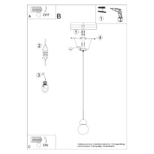 Lampă suspendată PEKKA 1 alb/lemn natural - imagine 11