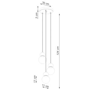 Lampă suspendată PEKKA 3P alb/lemn natural - imagine 10