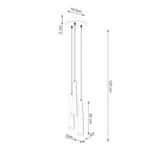 Lampă suspendată PRYSM 3P alb - imagine 10