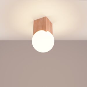 Plafonieră SOLIS lemn natural - imagine 3