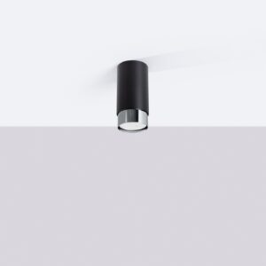 Plafonieră NERO 12,5 negru/chrom - imagine 2