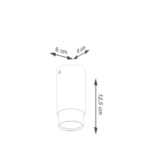 Plafonieră NERO 12,5 negru/gold - imagine 6