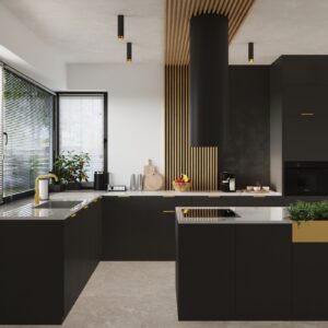 Plafonieră NERO 22,5 negru/gold - imagine 8