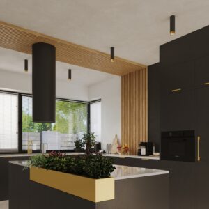 Plafonieră NERO 22,5 negru/gold - imagine 9