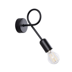 Lampă de perete LOOP negru