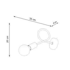 Lampă de perete LOOP negru - imagine 4
