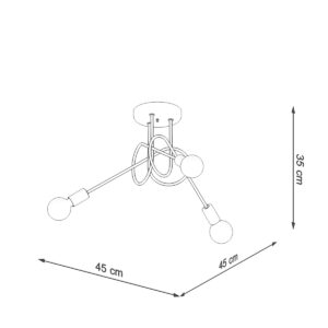 Candelabru LOOP 3 negru - imagine 4