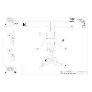 Candelabru LOOP 3 negru - imagine 5