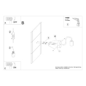 Lampă de perete VECTOR negru - imagine 7