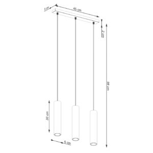 Lampă suspendată LAGOS 3L bej - imagine 7