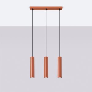 Lampă suspendată LAGOS 3L ocru roșu - imagine 2