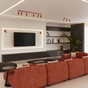 Plafonieră RING 3P roșu ochra - imagine 11