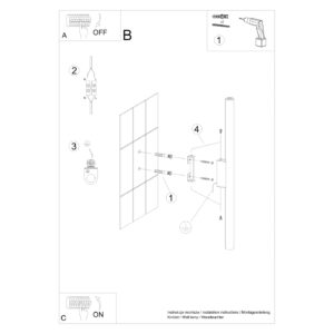 Lampă de perete PASTELO 2 bej - imagine 5