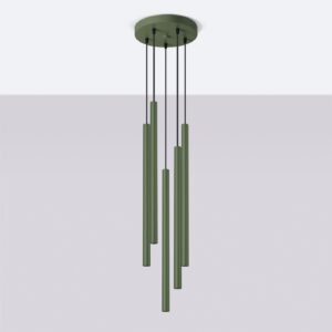 Lampă suspendată PASTELO 5P verde măsliniu - imagine 2