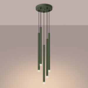 Lampă suspendată PASTELO 5P verde măsliniu - imagine 3