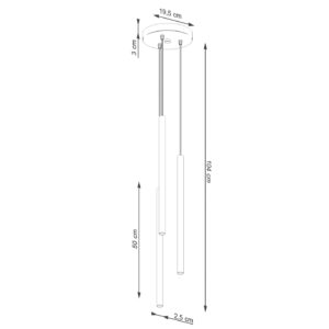 Lampă suspendată PASTELO 3P roșu ocru - imagine 5