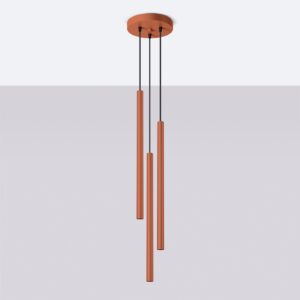 Lampă suspendată PASTELO 3P roșu ocru - imagine 2