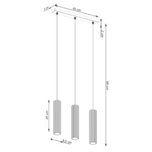 Lampă suspendată KARBON 3L alb - imagine 10