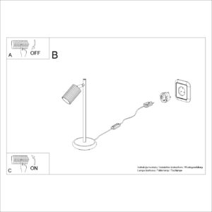 Lampă de masă KARBON aur - imagine 10