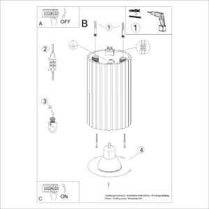 Plafonieră KARBON 10 negru - imagine 9