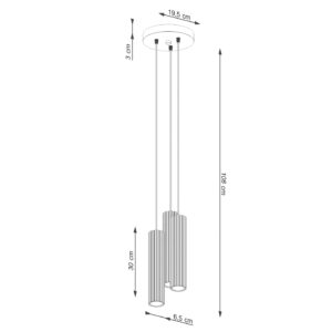 Lampă suspendată KARBON 3P bej - imagine 8