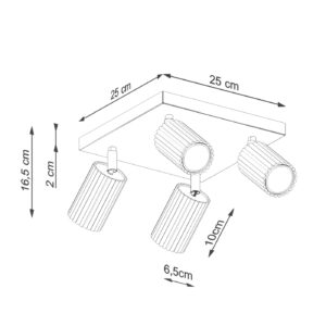 Plafonieră KARBON 4 bej - imagine 7