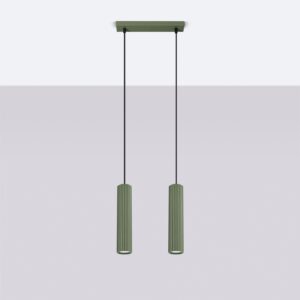 Lampă suspendată KARBON 2 verde măsliniu - imagine 2