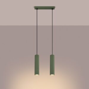Lampă suspendată KARBON 2 verde măsliniu - imagine 3